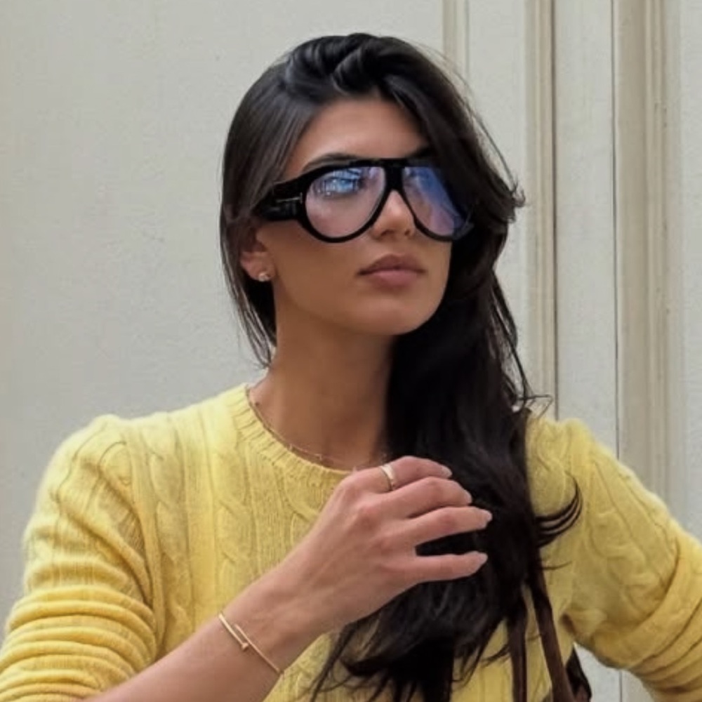 Tom Ford Black Oversized Sunglasses
